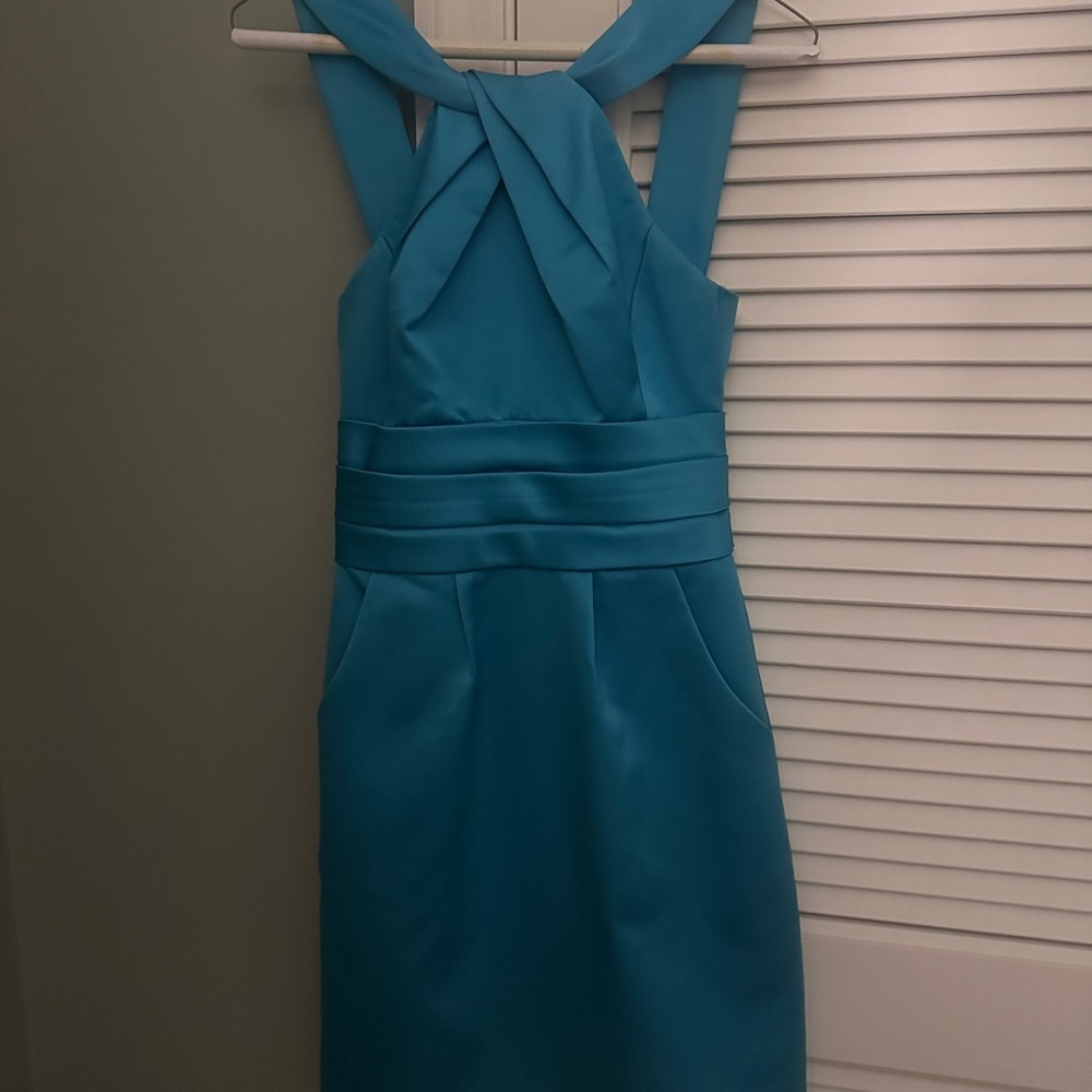 David's Bridal Teal Dress